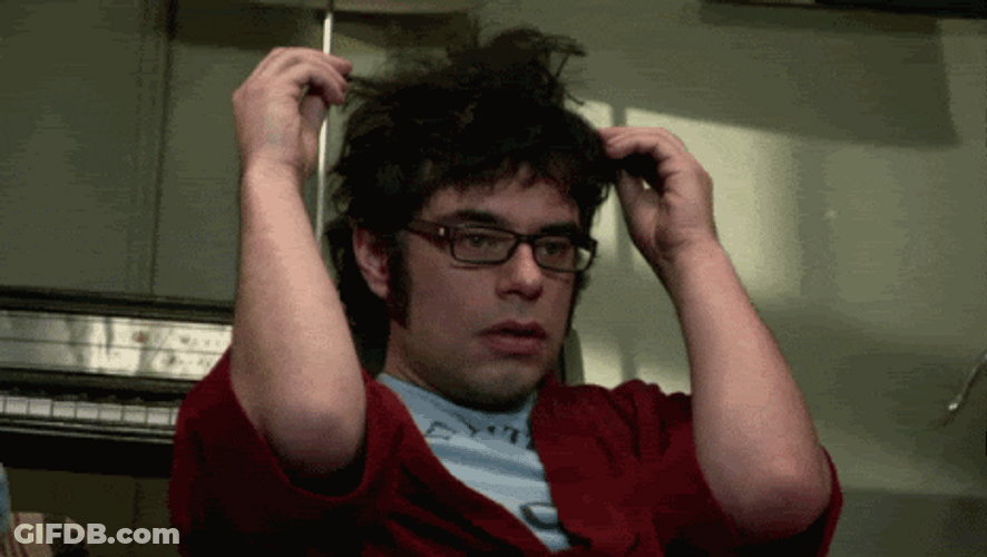 Jemaine Clement Checking Out Hair GIF
