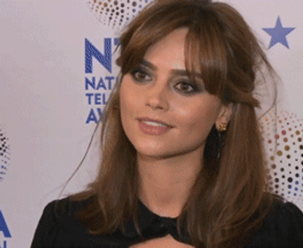 Jenna Coleman Bite Her Lips GIF