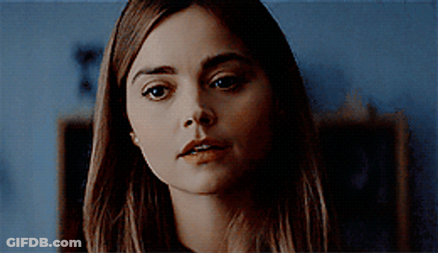 Jenna Coleman Close Her Eyes Saying Nope GIF