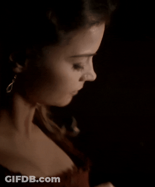 Jenna Coleman Hand On Dress GIF