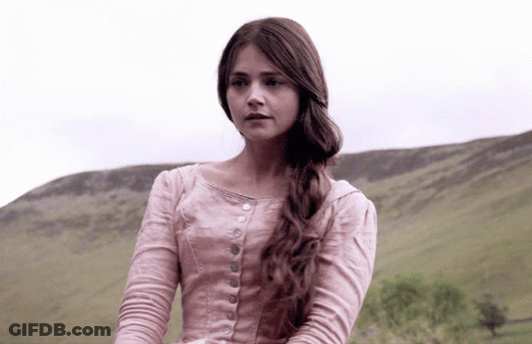Jenna Coleman Riding A Horse GIF