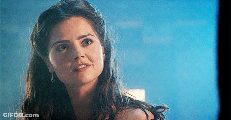 Jenna Coleman Stare To Someone GIF