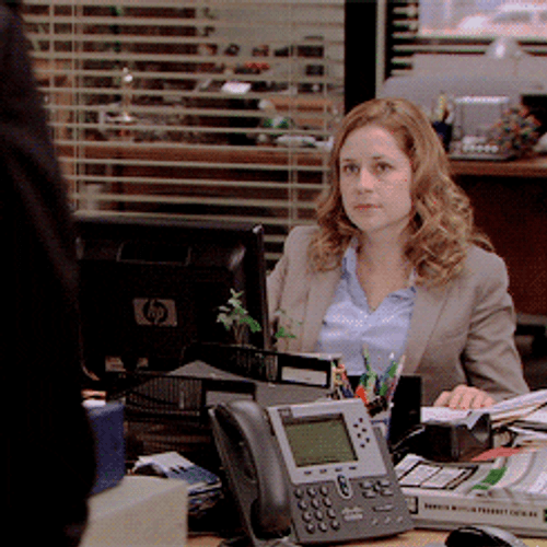 Jenna Fischer Raise Hand GIF