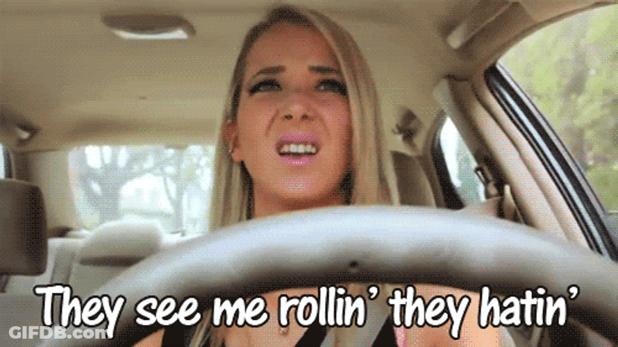 Jenna Marbles Car Ride They See Me Rollin GIF