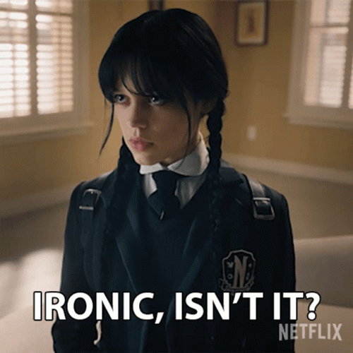 Jenna Ortega Wednesday Ironic Meme GIF