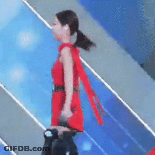 Jennie In Red Outfit GIF