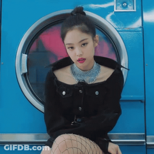 Jennie Kim Against Washing Machine GIF