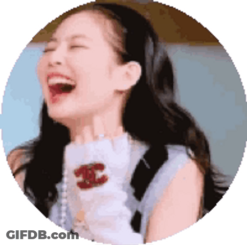 Jennie Kim Laughing GIF