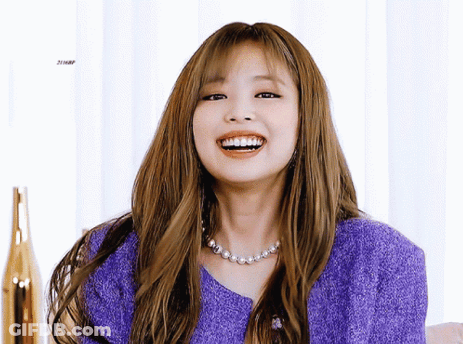 Jennie Kim Laughing GIF