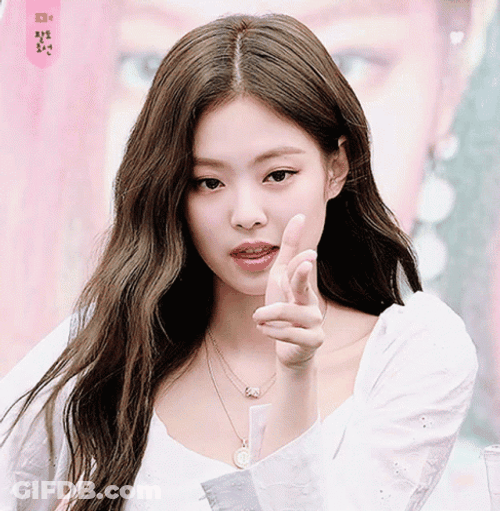 Jennie Kim Shooting With Finger GIF