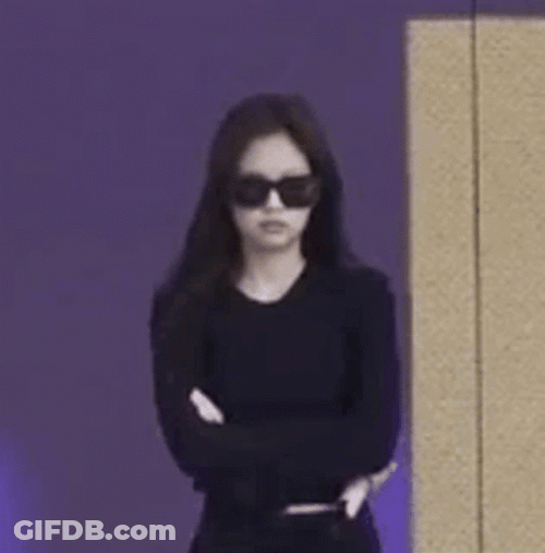Jennie Kim Wearing Sunglasses GIF
