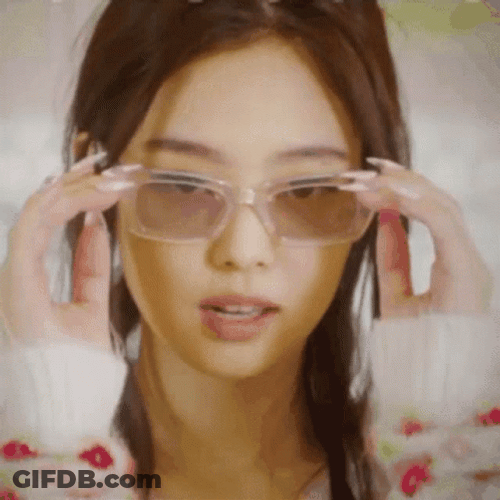 Jennie Swag In Fashion Glasses GIF