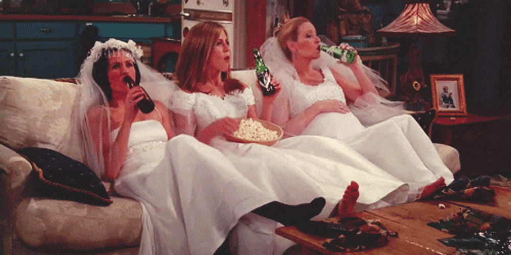 Jennifer Aniston Friends Drinking Brides GIF