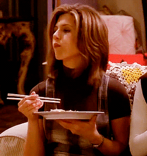 Jennifer Aniston Rachel Eating GIF