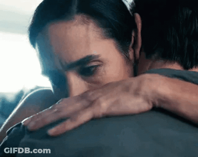Jennifer Connelly Hugging A Man GIF