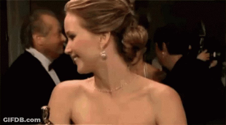 Jennifer Lawrence Laughter And Shock GIF