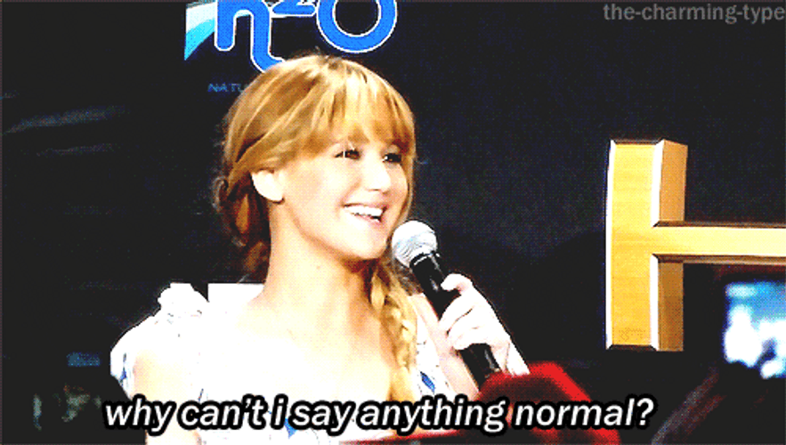 Jennifer Lawrence Ok Awkward Response GIF