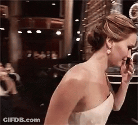 Jennifer Lawrence Oscar Fall GIF