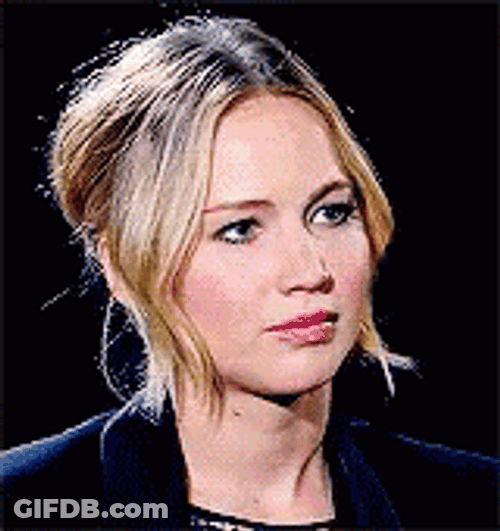 Jennifer Lawrence Serious Frown GIF