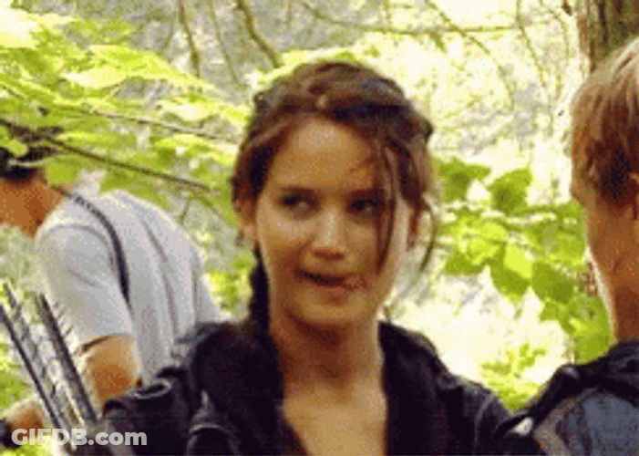 Jennifer Lawrence Tongue Out Smile GIF