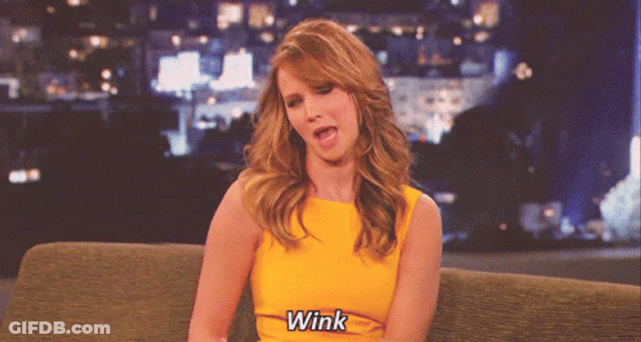 Jennifer Lawrence Wink GIF