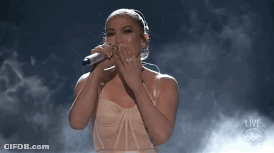 Jennifer Lopez Fly Kiss Bow GIF