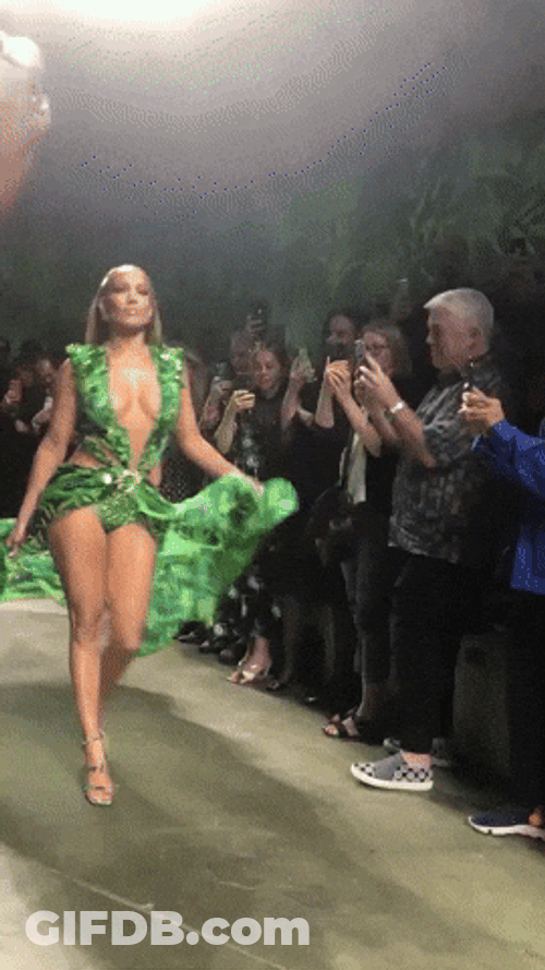 Jennifer Lopez Ramp Walk GIF