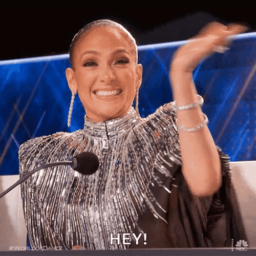 Jennifer Lopez's Hello Wave To Her Great Fans GIF