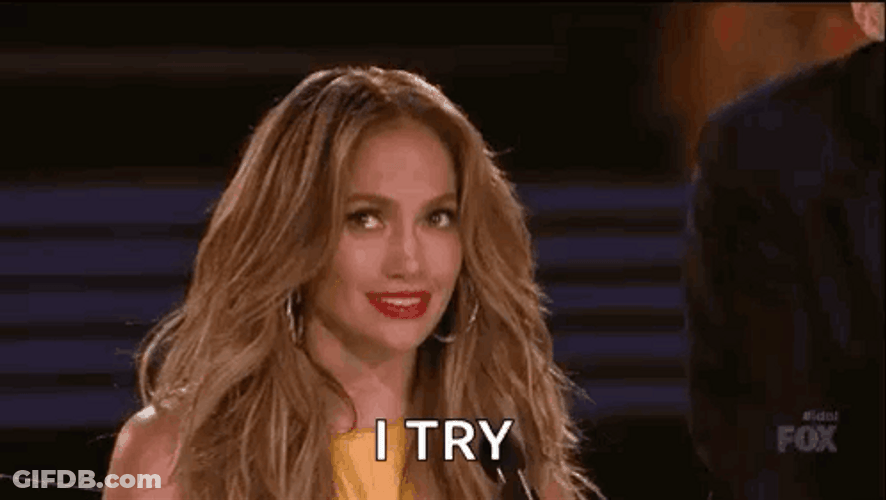 Jennifer Lopez Says I Try GIF