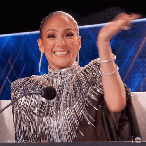 Jennifer Lopez Waving Hi GIF