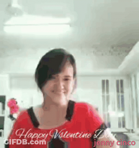 Jenny Cinco Sending Valentine's Day Greeting GIF