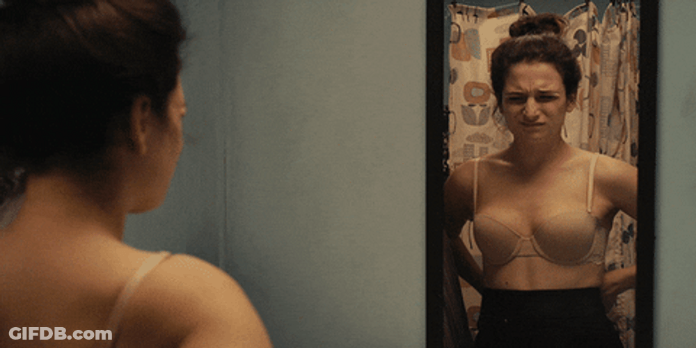 Jenny Slate In The Mirror GIF