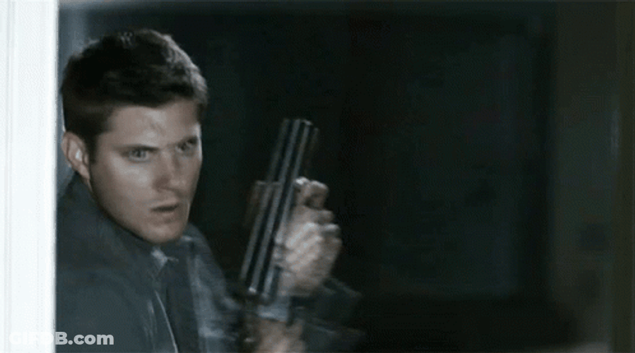 Jensen Ackles Aiming Shotgun GIF