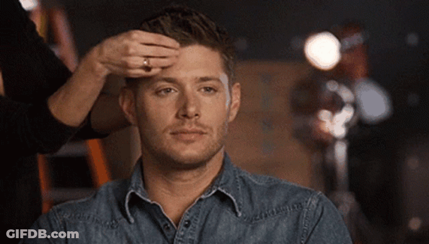 Jensen Ackles Blank Face Pull Hair GIF