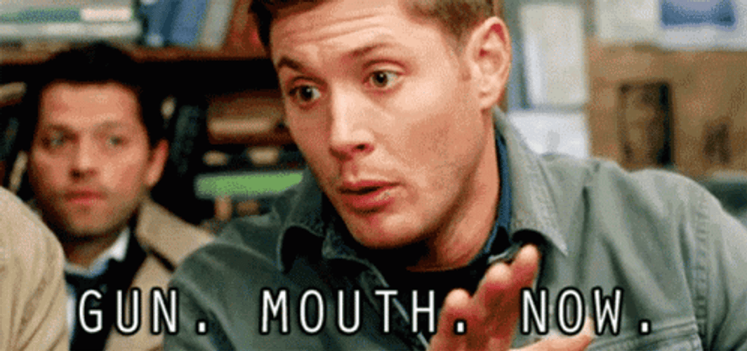 Jensen Ackles Gun In Mouth GIF