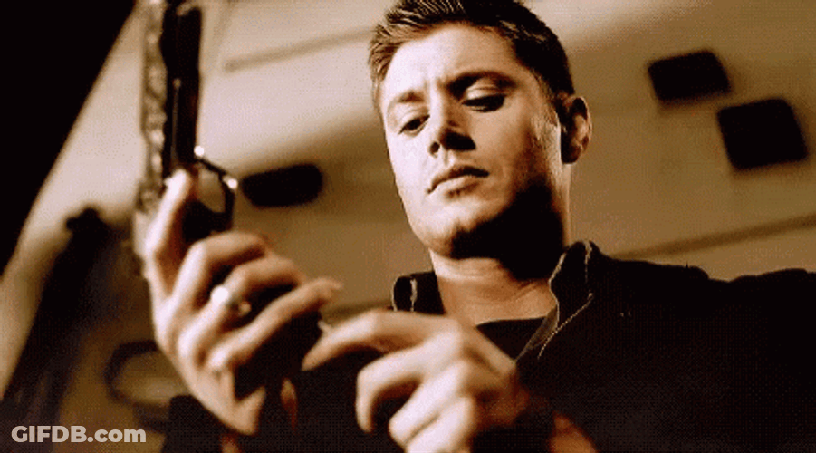Jensen Ackles Loading Gun GIF