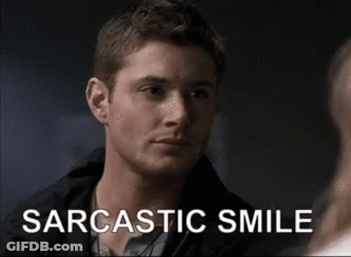 Jensen Ackles Sad Sarcastic Smile GIF