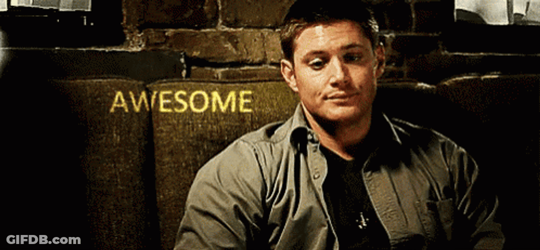 Jensen Ackles Sarcastic Awesome Smile GIF