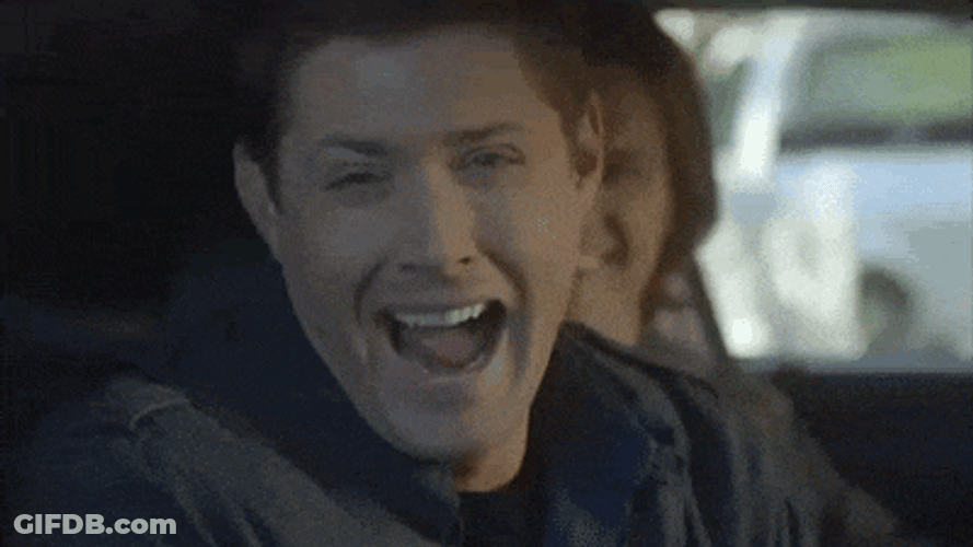 Jensen Ackles Shouting Not Funny In Supernatural GIF