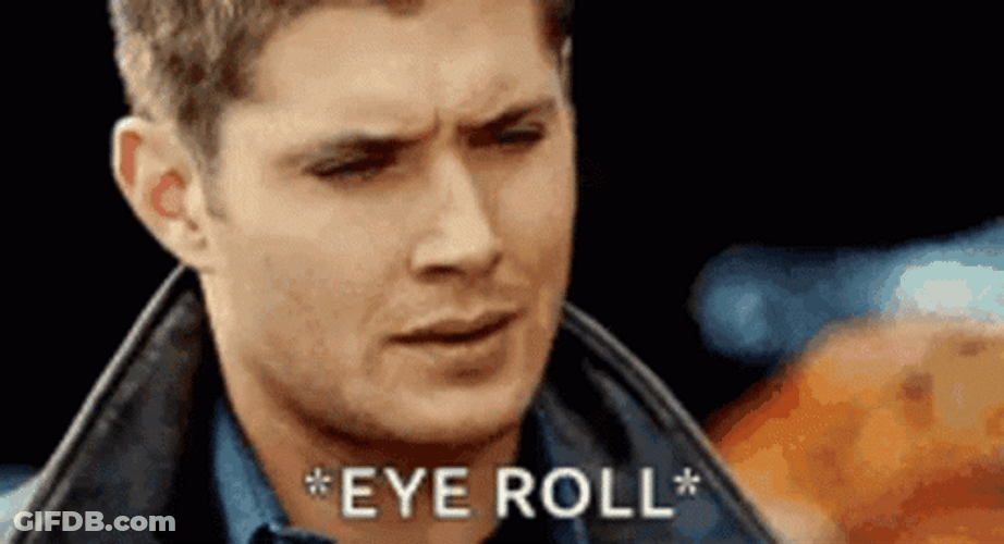 Jensen Disbelief Eye Roll Meme GIF
