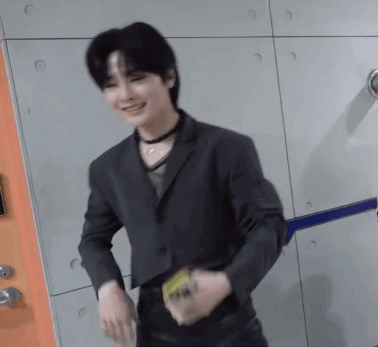 Jeongin Running So Excited Meme GIF