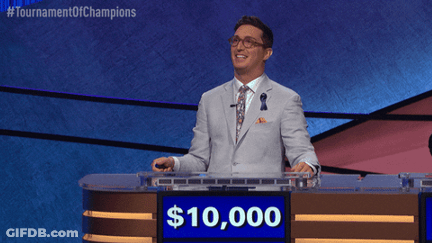 Jeopardy Buzzy Cohen Passive Reaction GIF