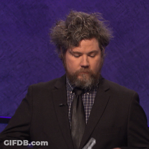 Jeopardy Contestant Wait Drinking Wine GIF