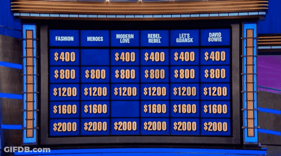 Jeopardy Game Show Daily Double Round GIF