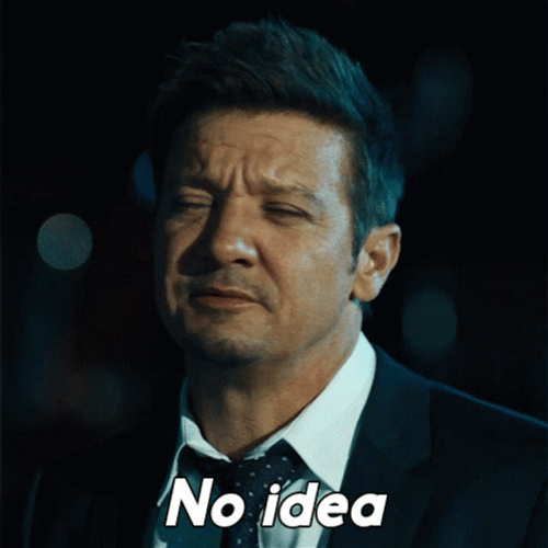 Jeremy Renner No Idea GIF