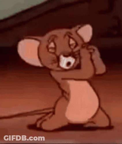 Jerry Covering Face Kneeling GIF