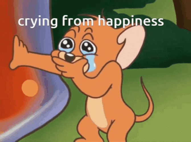 Jerry Fictional Character Happy Tears GIF