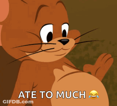 Jerry From Tom And Jerry Ate Too Much GIF