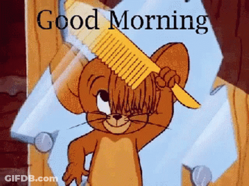 Jerry From Tom And Jerry Combing Hair GIF