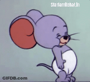 Jerry From Tom And Jerry Is A Purple Mouse GIF